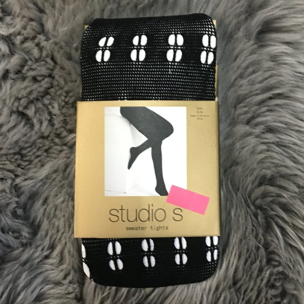 Studio S | Women's Sweater Tights | Black | Size S/M